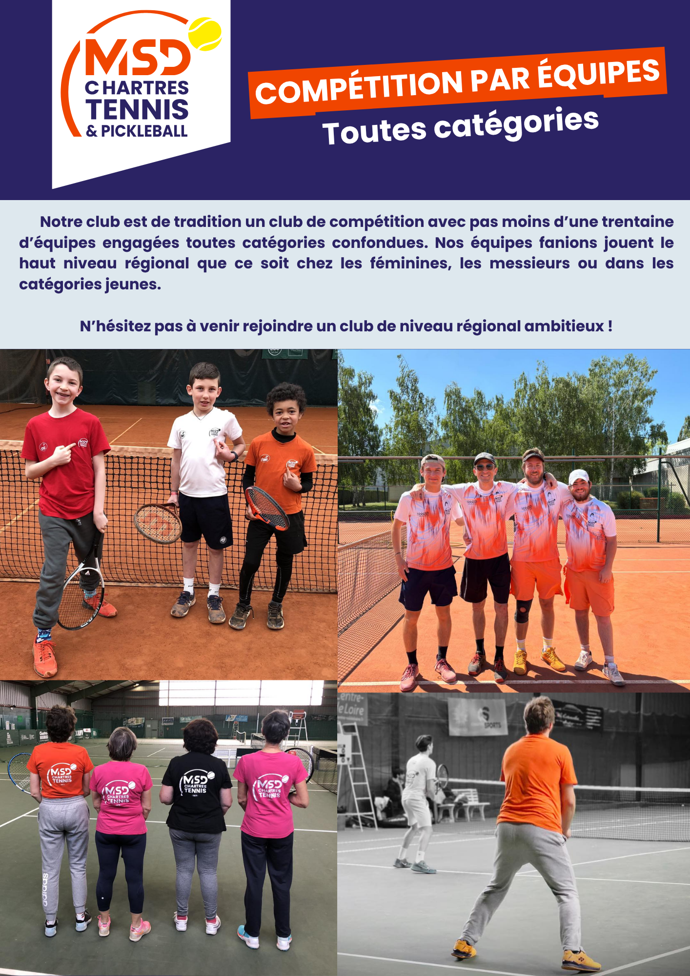 compétition par équipes msd chartres tennis & pickleball